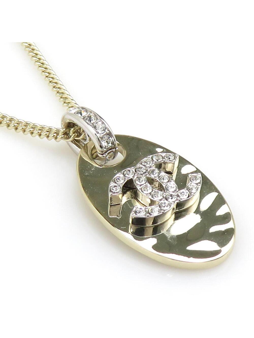 Chanel Pendant Necklace Metal Gold #312575C95B